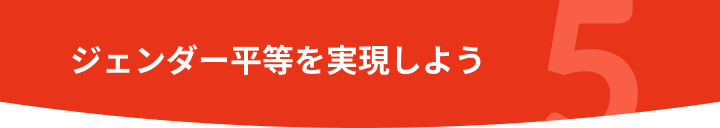 ジェンダー平等を実現しよう