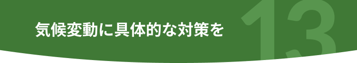 気候変動に具体的な対策を