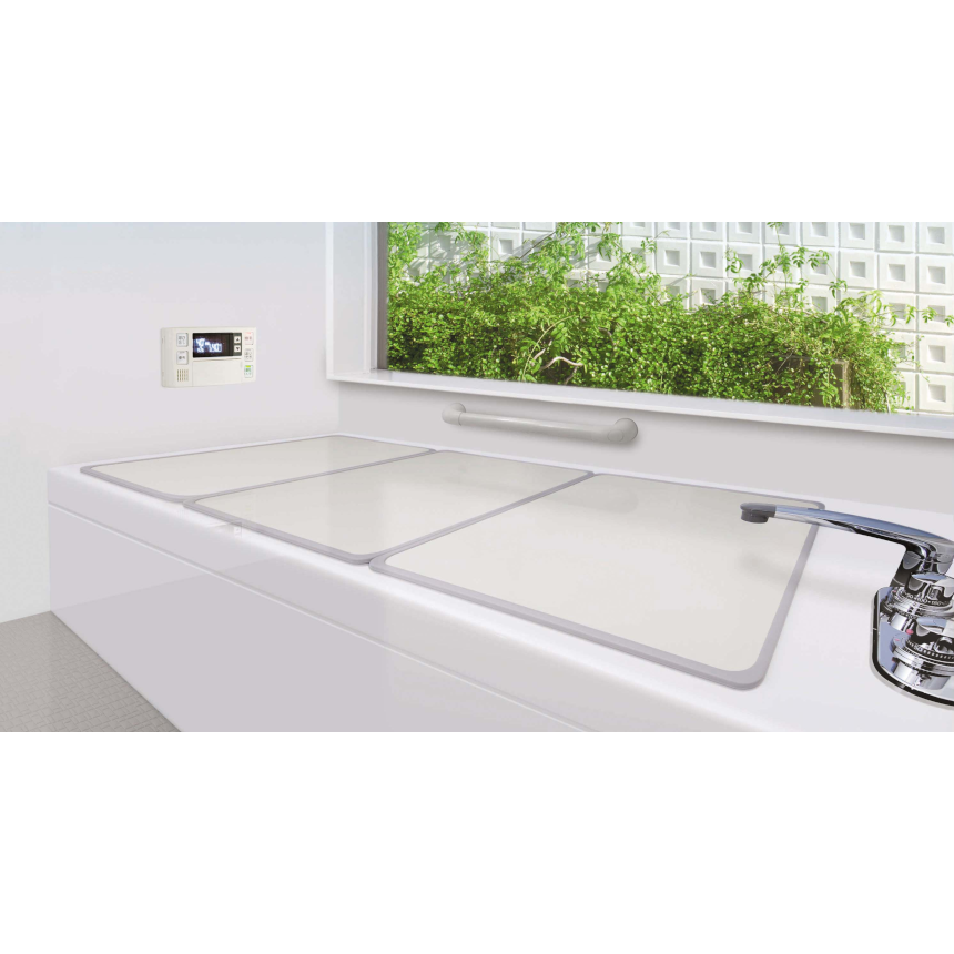 オーエ 組み合わせ 風呂ふた アイボリー 3枚組:幅73×長さ138cm用 防カビ 抗菌 日本製 L-14 3枚入