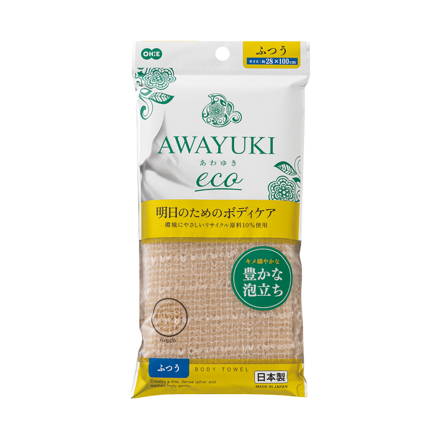 あわゆき　ｅｃｏナイロンタオル　ふつう